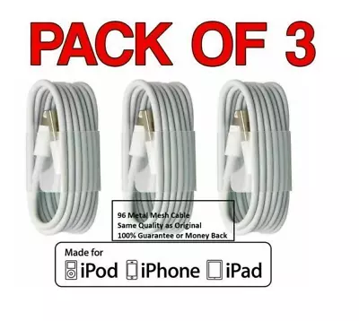 £2.95 • Buy USB IPhone Charger Fast For Apple Long Cable USB Lead 5 6 7 8 X XS XR 11 12 Pro