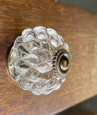 Hobnail Vintage-Brass Glass Pulls Furniture Handle Cabinet Drawer Dresser Knobs • $8.20