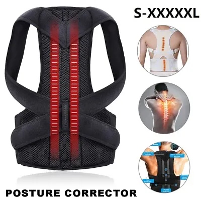 Back Posture Corrector Shoulder Straight Support Brace Belt Therapy Men Women • $10.44