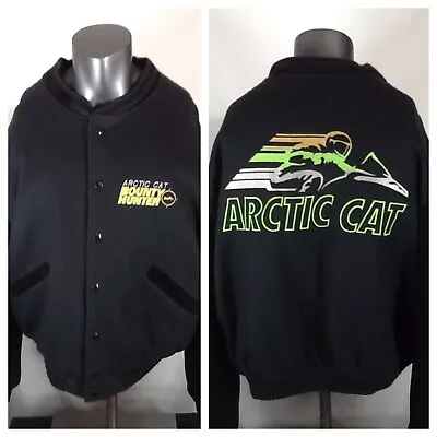 Vintage Arctic Cat Wear “Bounty Hunter” (Large) Wool Varsity Snowmobile Jacket • $40