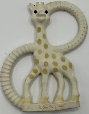 Vulli Sophie The Giraffe Soft Rubber 4.5  Teether Baby Teething Ring Toy Golden • $6.99