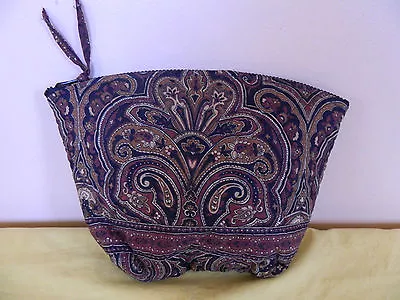 Vera Bradley  Mocha  Large Cosmetic Retired & Rare Euc • $29.99