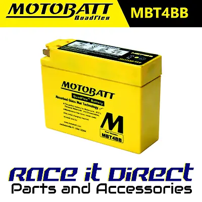 MBT4BB MOTOBATT Quadflex AGM Bike Battery 12V 2.5Ah • £25.95