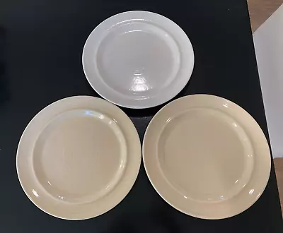 3 Metlox Colorstax Dinner Plate 10.75 '' Sand / White • $25