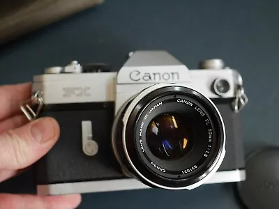 1960s Canon FX 35mm SLR Film Camera W/ Canon FL 50mm F/1.8 Lens • £22.50