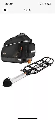 Ibera Bike Trunk Bag + Rear Carrier Combo Seat Post Mounted Rack W/ Commuter Bag • $70