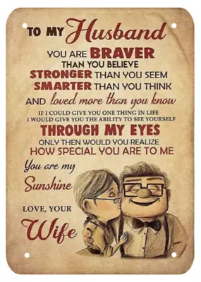 To My Husband Love Your Wife Quote  Metal Sign Plaque • £6.99