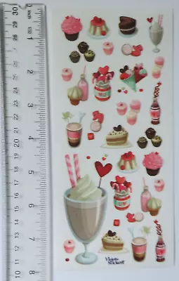 Antique Collection Violette MINI SODA SHOP - 1 Sheet NEW Stickers #C171 • $3.69