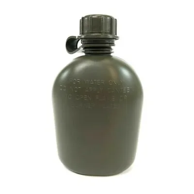 USGI 1 Quart Canteen US Military Heavy Duty Rigid Plastic Bottle Olive Drab • $10.88