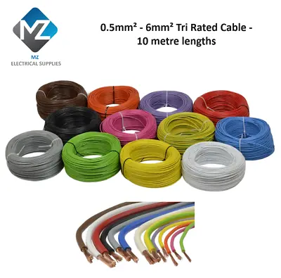 0.5mm² - 6mm² 10 Metres Tri Rated Cable  Panel Electrical Wire Loom Car Van • £7.25