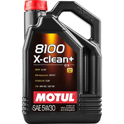 Motul 8100 X-Clean+ Synthetic Motor Oil 5W30 - 5 Liter • $59.89