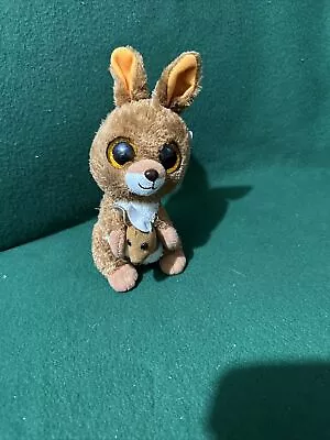 TY Kipper TYsilk Sparkle Eyes Kangaroo With Baby Beanie Boo Plush Stuffed Animal • $19