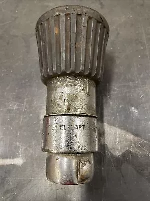 Vintage ELKHART BRASS MFG CO CHROME BRASS FIRE HOSE NOZZLE / FOG • $49.94