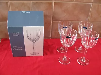 Waterford Crystal (Marquis) - Omega - NIB Wine Glasses - Set Of 4 - 8 5/8  Tall4 • $22.50