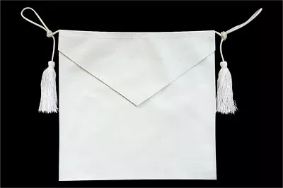 Masonic Faux Leather White Apron For CANDIDATE / ENTERED APPRENTICE • $23.99