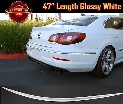 47  Universal  Glossy White Rear Trunk Deck Lip Spoiler Wing For Hyundai Kia • $16.71