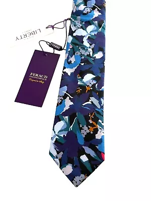 Gianni Feraud Liberty Fabrics Camo Flower Neck Tie Multi Color - New USD $130 • $49.13