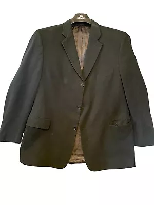 Bugatti Mens 60 Black Faux Suede Leather Blazer Jacket Sport Coat • $70