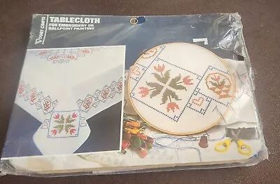 Vogart Crafts VTG Tablecloth For Embroidery Or Ballpoint Painting. NEW Sealed. • $17.88