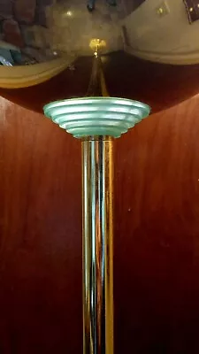 Vtg 1980s-90s Torchiere Halogen Gold Brass Floor Lamp Memphis Style Retro 70” • $199.99