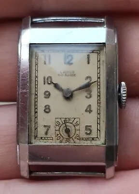 Vintage Art Deco Men's German Lanco Hand-winding Watch Tank Rectangular Case • £115.30