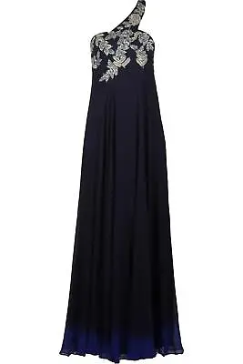 £132 • Buy Matthew Williamson One Shoulder Embellished Silk Maxi Dress Uk 10