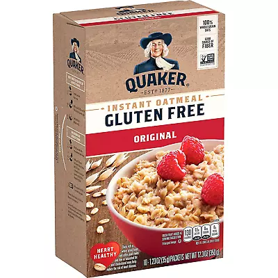 Quaker Instant Oatmeal Gluten Free Original Breakfast Cereal 10 Packets • $10.69