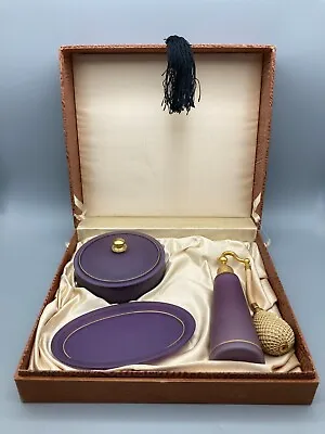 Antique ~ DeVilbiss 3 Piece Vanity Set Perfume Bottle Atomizer~In Original Box~ • $795