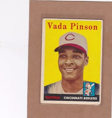 1958 Topps Baseball Vada Pinson Rookie #420 Reds Gd/vg *a22371 • $8.95