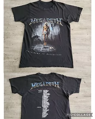 Vintage 90s MEGADETH  Countdown To Extinction Tour T-Shirt Single Stitch L 1992 • $99.99