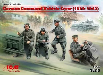 ICM 35644 - 1/35 German Command Vehicle Crew 1939-1942 4 Figures • £12.50