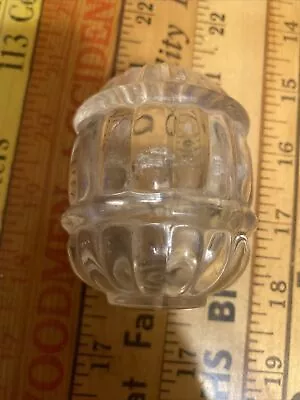 Vintage Antique Clear Glass Bird Cage 3  Feeder Water Bowl Made In USA  • $9.95