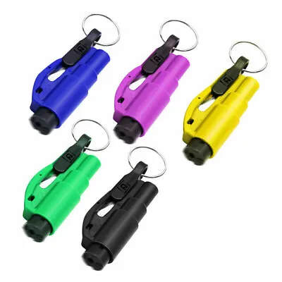 Emergency Window Glass 5PCS Hammer Car Breaker Tool& Belt Cutter Key Chain  • $6.79