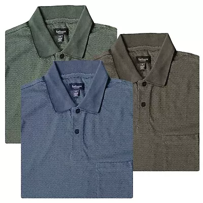 New Van Heusen Men's Wrinkle-Free Short-Sleeve Pocket Lightweight Patterned Polo • $25