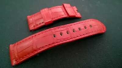 Officine Panerai Matt Red Aligator Strap - 24mm - For Deployant Buckle Clasp • £190.50