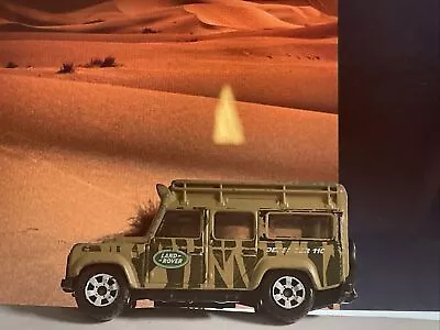 Matchbox Land Rover Defender 110 (1997) Jungle Explorers Tan Camo - 2011 • $6.99