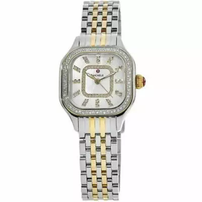 Michele Meggie Diamond Mother Of Pearl Dial Two Tone Bracelet Women S Watch • $1800