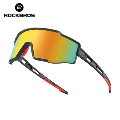 ROCKBROS Photochromic Sunglasses MTB Bike Cycling Polarised Sport Glasses UV400 • $24.66