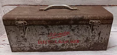 Vintage Milwaukee Electric Hammer Metal Tool Box Only • $20