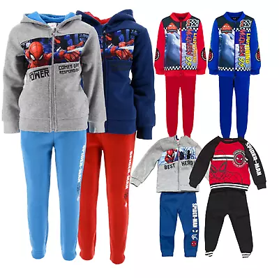 Kids Boys Marvel Avengers Spider-Man Lightning McQueen Cars Jogging Tracksuits • £10.99