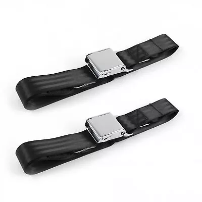 Ford 1957 - 1959 Airplane 2pt Black Lap Bucket Seat Belt Kit - 2 Belts SafTboy  • $61.24