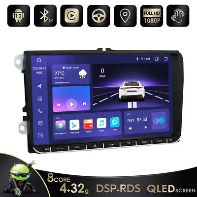 4+32G 9  For VW Golf MK5 Jetta PASSAT Apple Carplay Android Car GPS Stereo Radio • $180.49