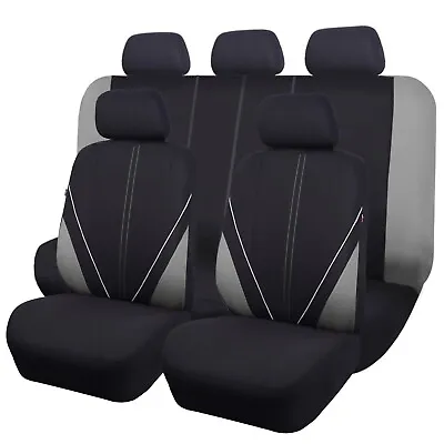 Universal Car Seat Cover Protectors Rear Split Airbag Compatible Breathable Gray • $44.99