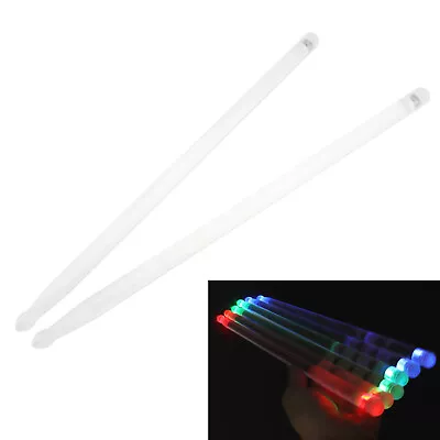 5A LED Drumsticks Luminous Light Up Jazz Drum Stick For Stage Performance Gift • $14.05