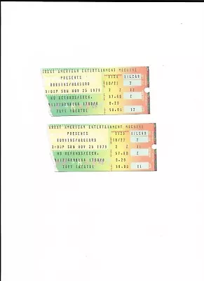 Marty Robbins & Merle Haggard Concert Tickets (2) From November 25 1979 Clean • $24.95