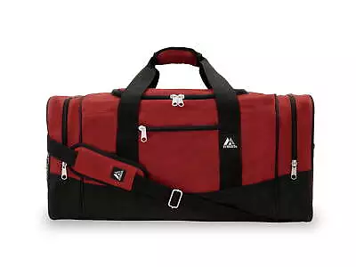 Everest Unisex Sporty Gear Duffel Bag - Large Burgundy • $29.99