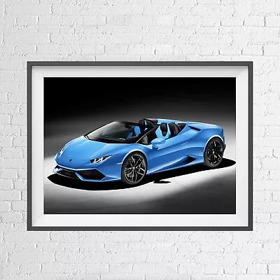 LAMBORGHINI HURACAN SUPER SPORTS CAR POSTER PICTURE PRINT Size A5 To A0 **NEW** • $9.95