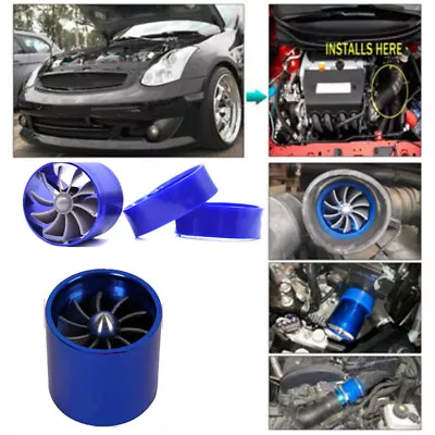 Car Air Intake Fan Supercharger Engine Enhancer Turbo Gas Fuel Vortex Kit Saver • $8.33