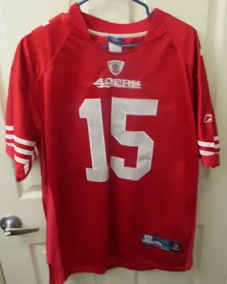 Reebok San Francisco 49ers Michael Crabtree 15 Jersey Mens 50 Red NFL Authentic • $51.99