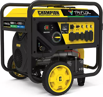 Champion 15000-W Tri-Fuel Gas Portable Generator With CO Sensor Electric Start • $3130.31